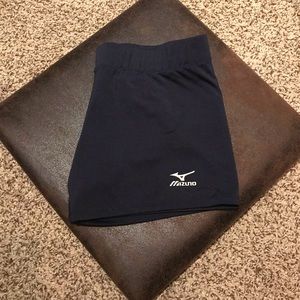 Navy blue mizuno volleyball spandex/shorts